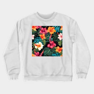 Tropical Flowers Pattern 9 Crewneck Sweatshirt